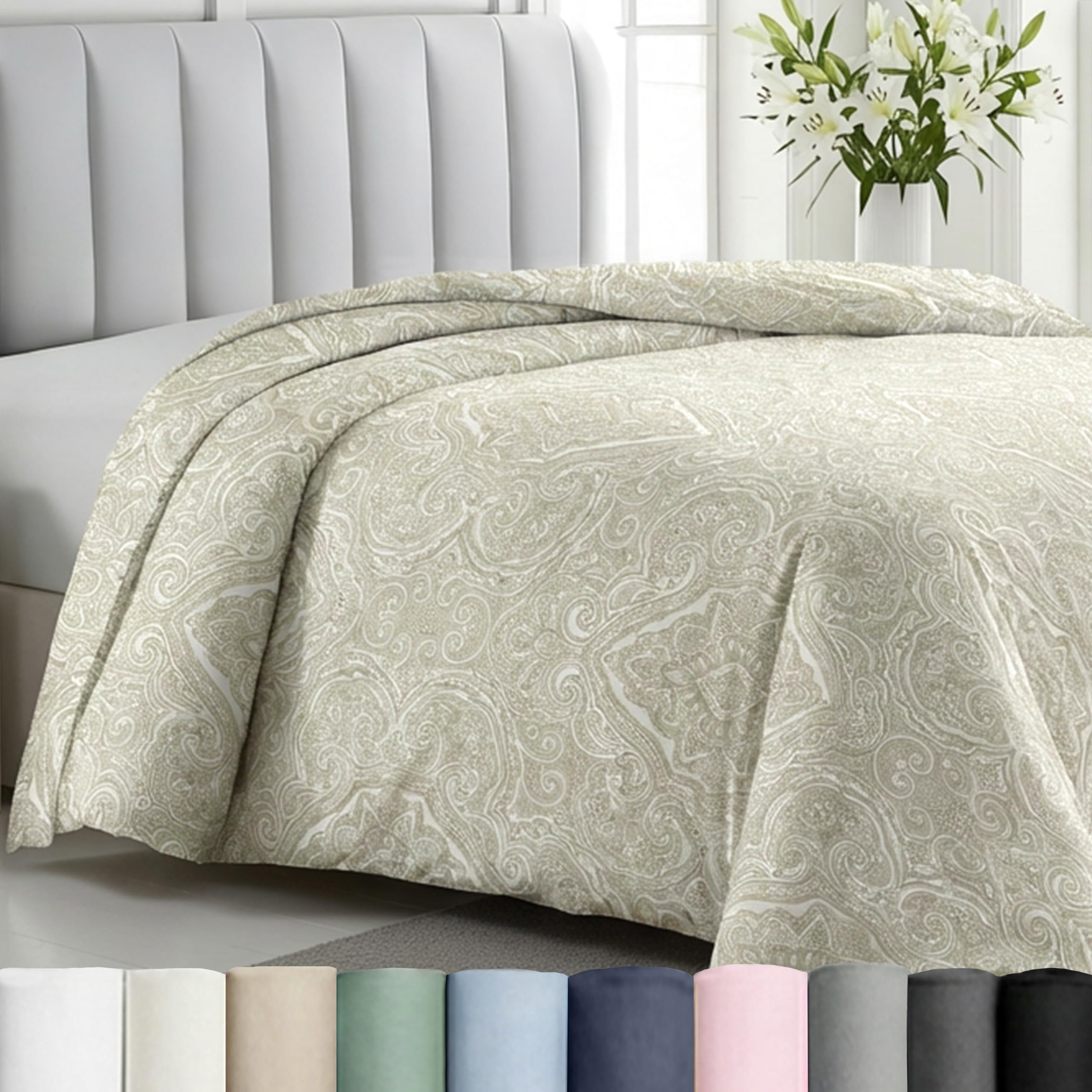 California Design Den fullコットン ボックスシーツ Amazon.com: California Design Den Full/Queen Duvet Cover, Paisley